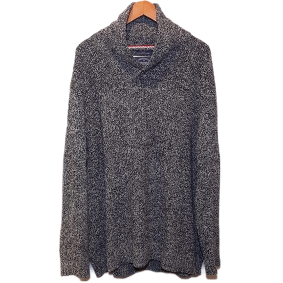 American Eagle Outfitters Other - AMERICAN EAGLE Wool Blend Shawl Neck Thick Knit Sweater Athletic Fit AEO